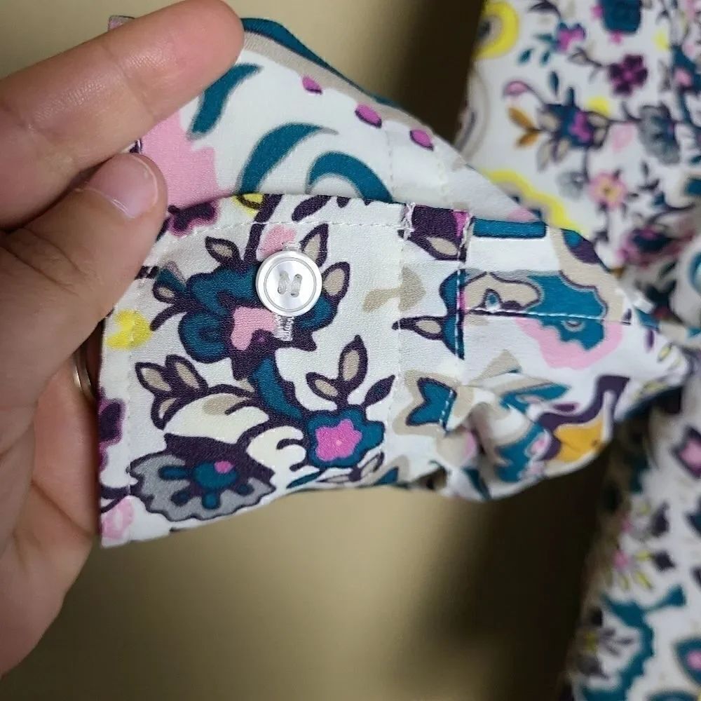 Talbots Floral Long Sleeve Button Up - Picture 3 of 8